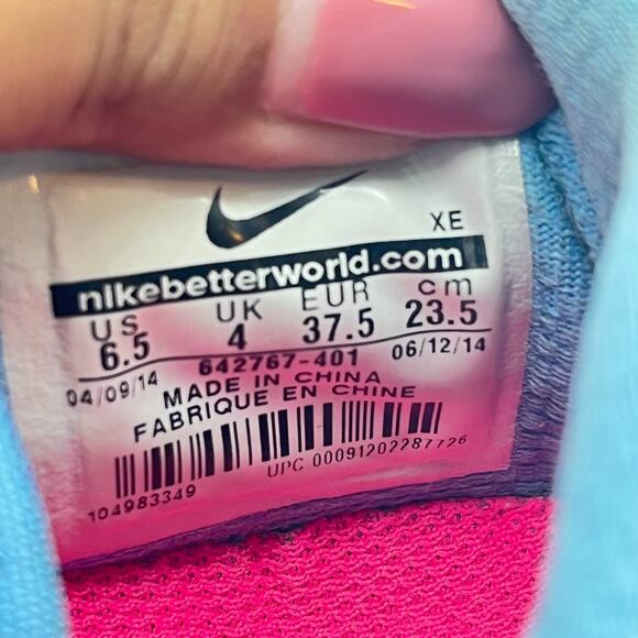 Nike Flex Experience Run Blue Pink Lightweight Running Shoes Women's Size 6.5 - Picture 11 of 13